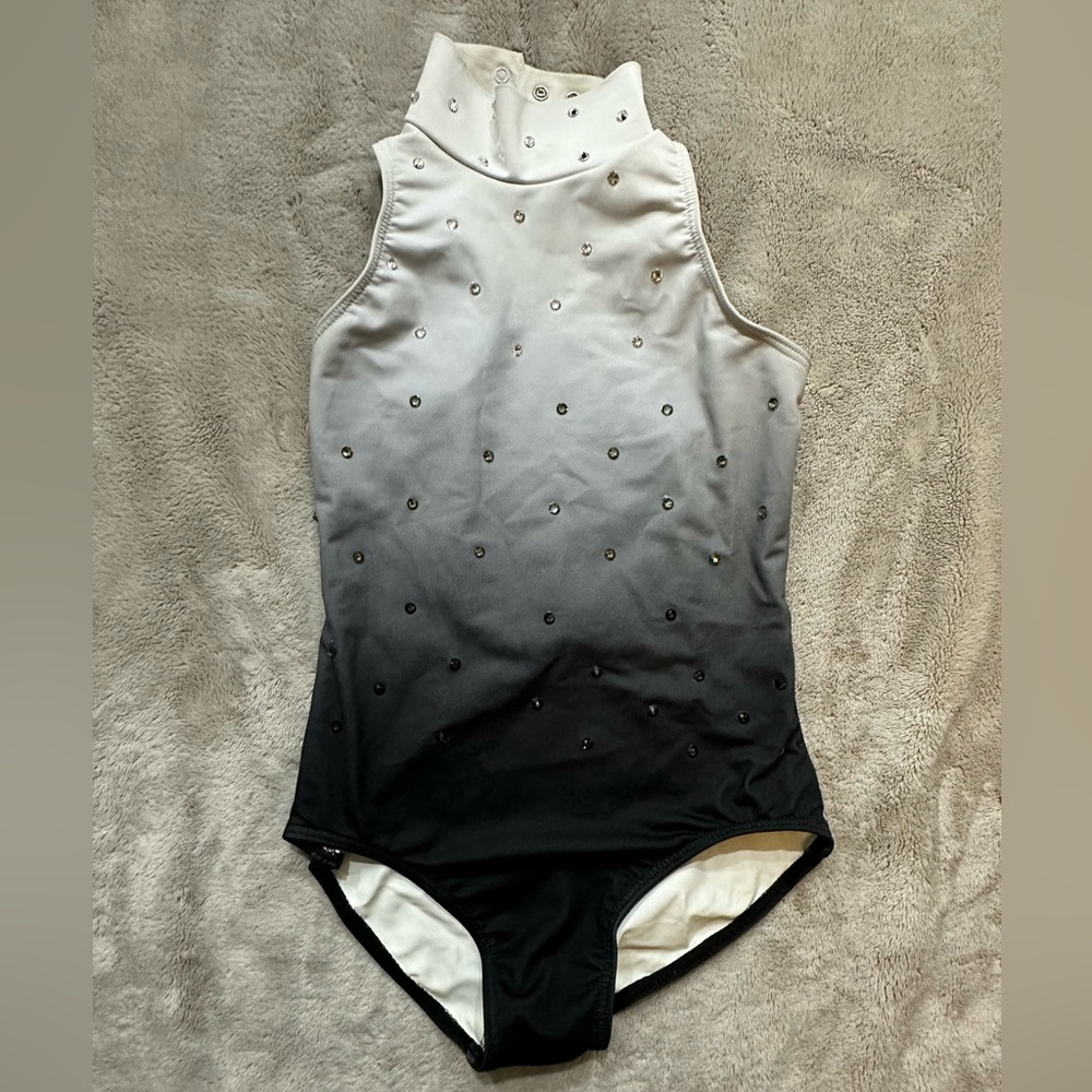 Ombré Leotard with custom rhinestoning